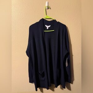Time And Tru Blue Open Front Cardigan With Pockets NWT Women’s XXXL (22)